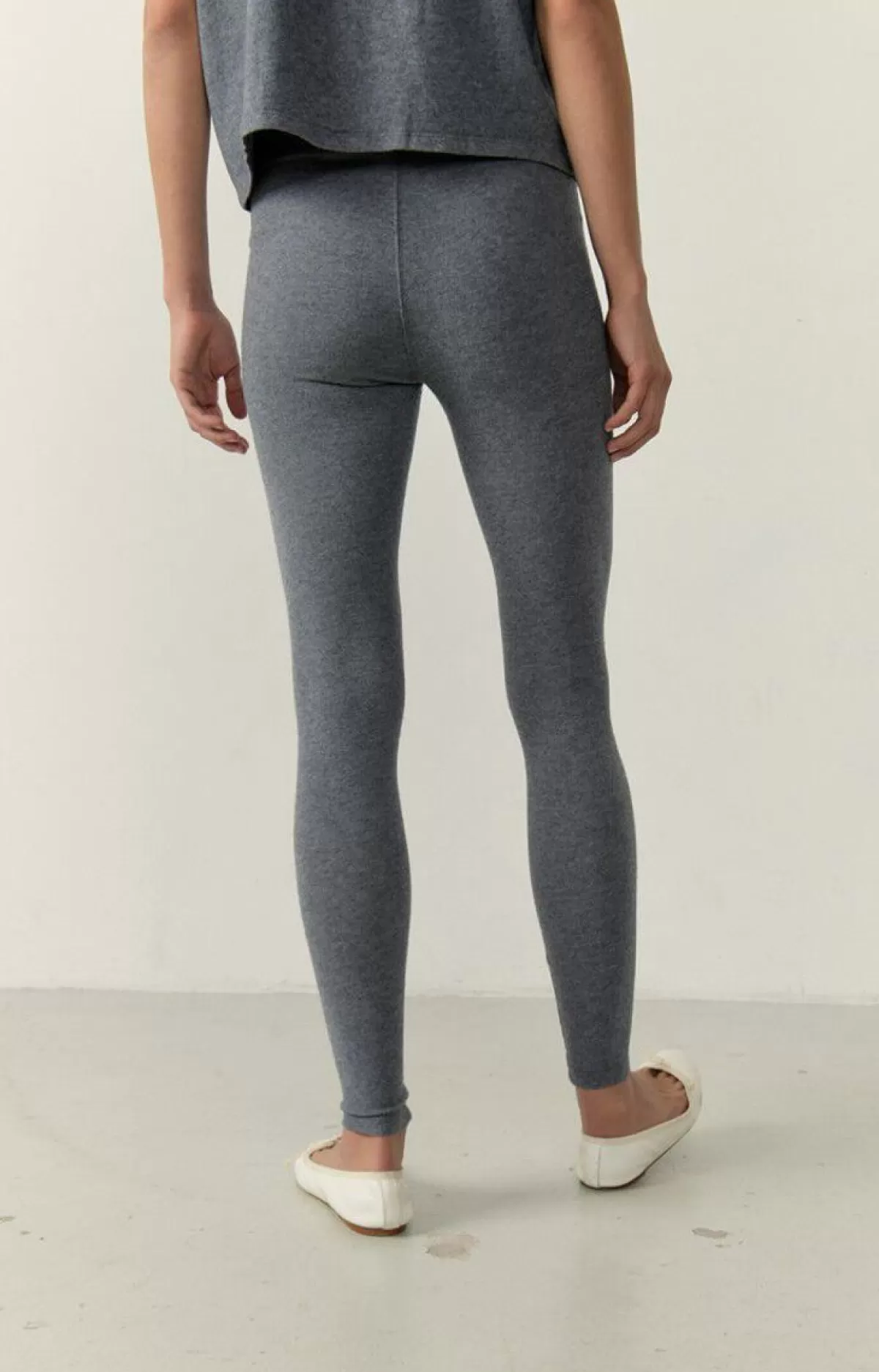 Damen American Vintage | Damenleggings Ypawood Kohlenstoff Meliert