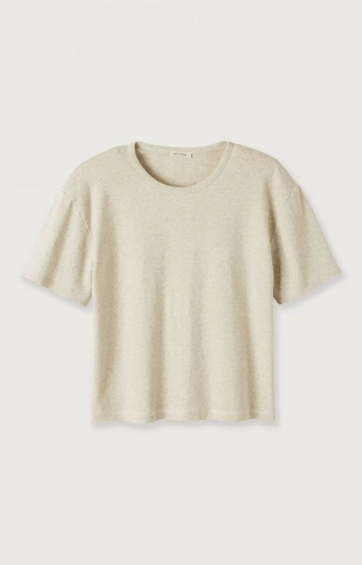 Damen American Vintage | Damen-T-Shirt Bozy Creme Meliert