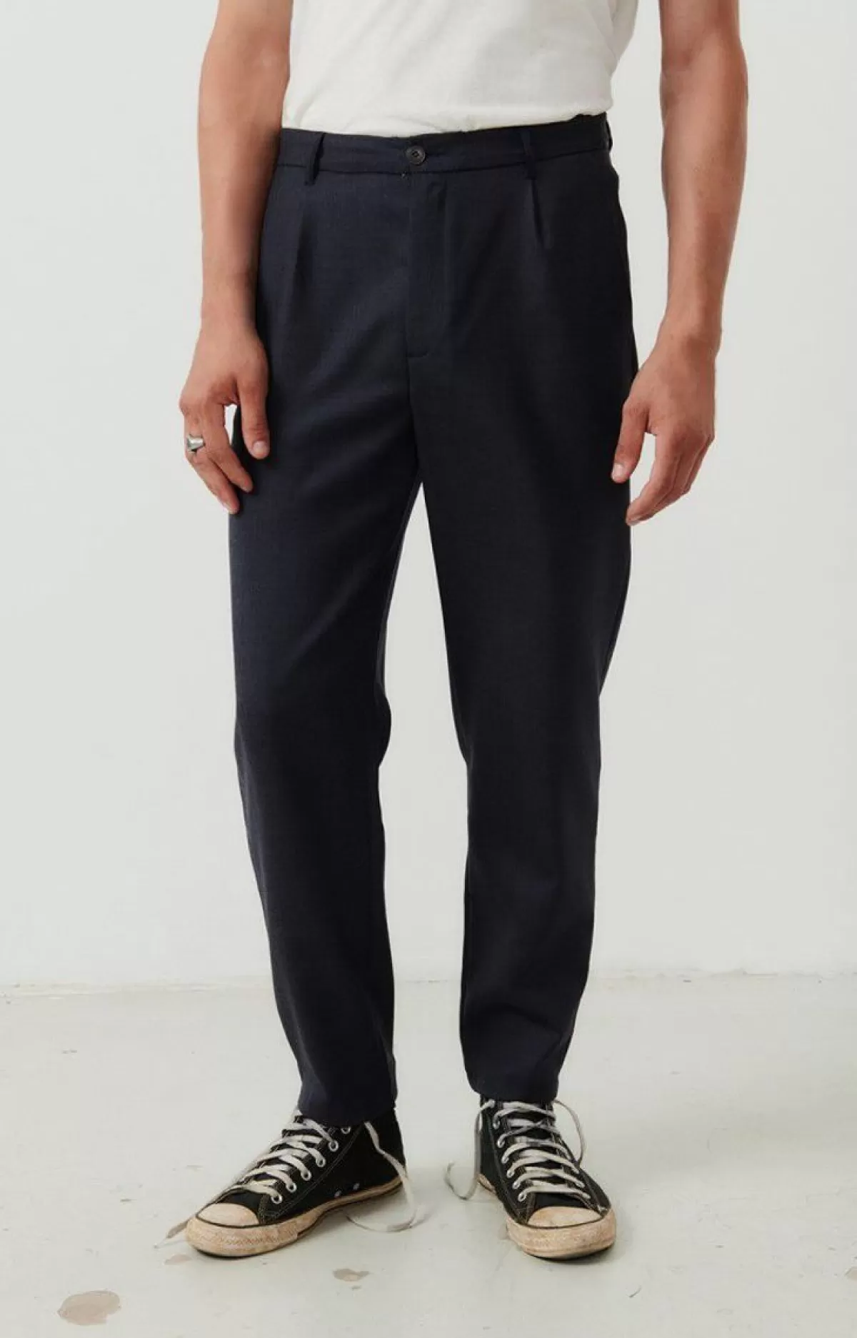 Herren American Vintage | Herrenhose Tabinsville Navy Meliert