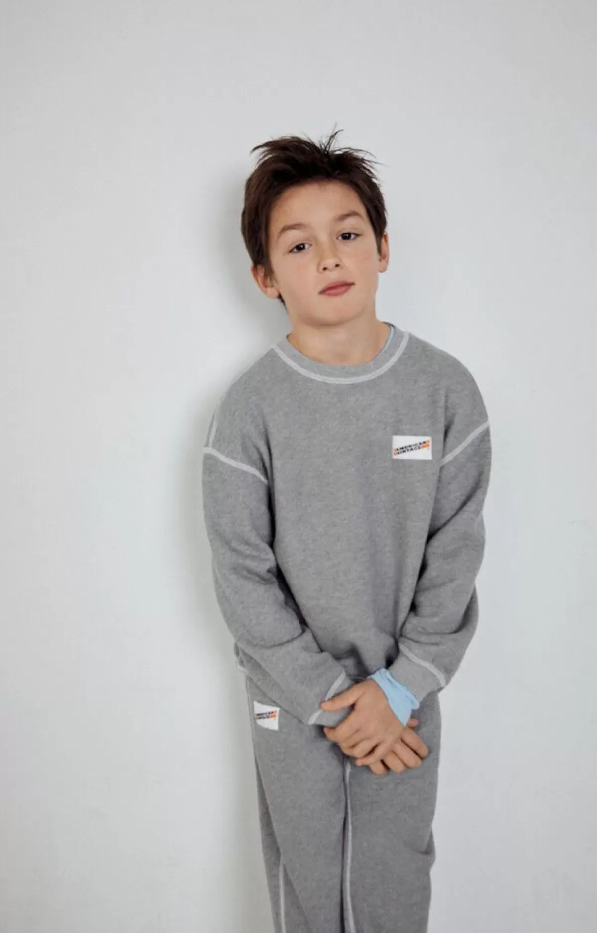 Kinder American Vintage | Kindersweatshirt Gupcity Grau Meliert