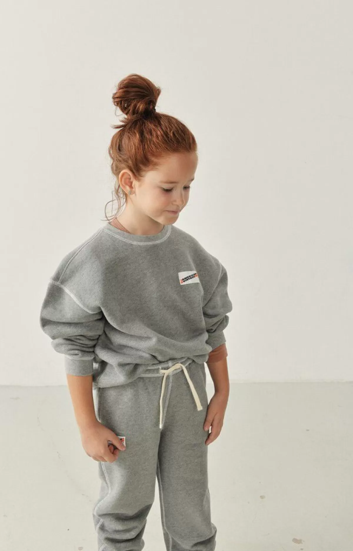 Kinder American Vintage | Kindersweatshirt Gupcity Grau Meliert