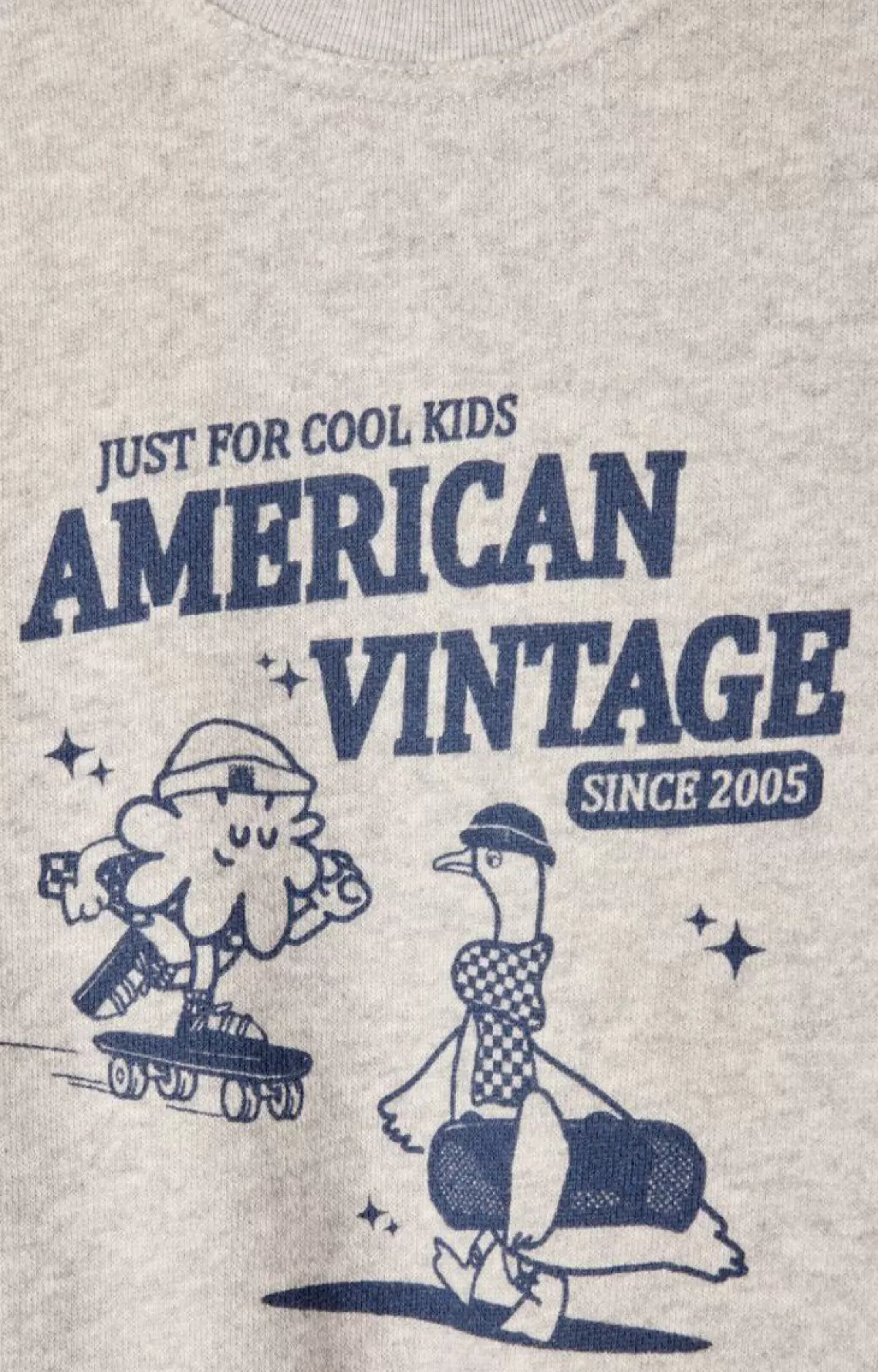 Kinder American Vintage | Kindersweatshirt Kodytown Vlies Meliert